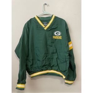 NFL Green Bay Packers Youth XL 18-20 Green Pullover Jacket Preowned Licensed